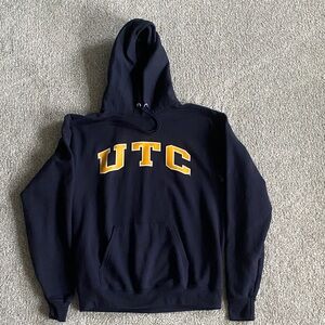 Champion Navy Pullover Hoodie with Gold UTC (Univ. of Chattanooga)